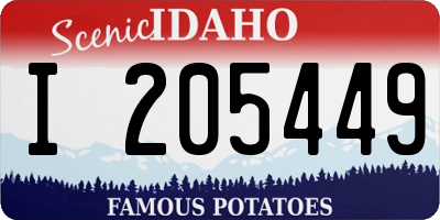 ID license plate I205449