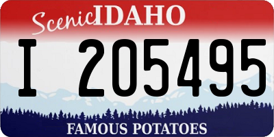 ID license plate I205495