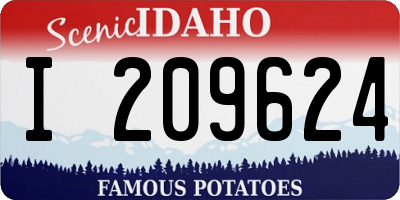 ID license plate I209624