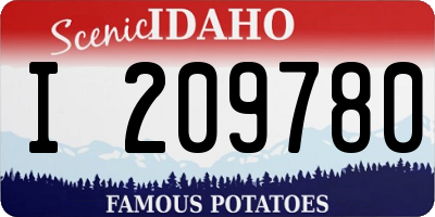 ID license plate I209780