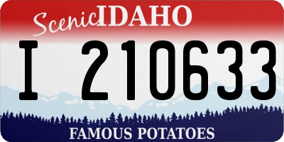 ID license plate I210633