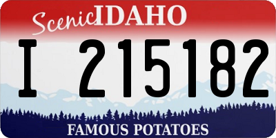 ID license plate I215182