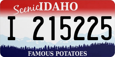 ID license plate I215225