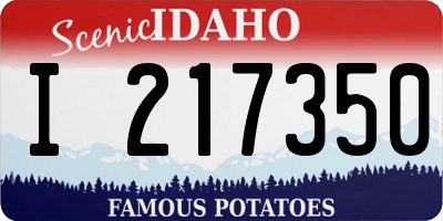 ID license plate I217350