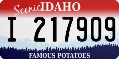 ID license plate I217909