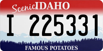 ID license plate I225331