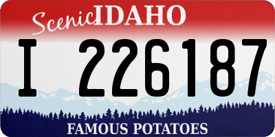 ID license plate I226187