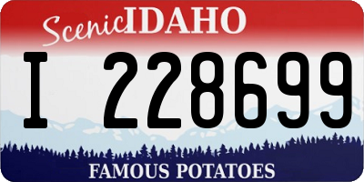 ID license plate I228699