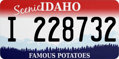 ID license plate I228732