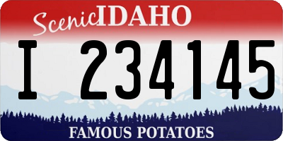 ID license plate I234145
