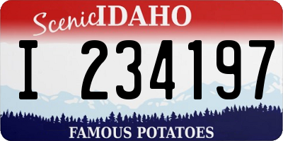 ID license plate I234197