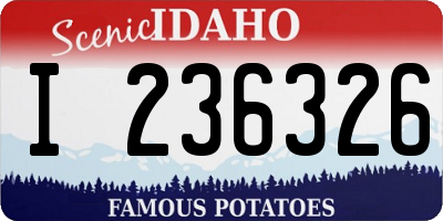 ID license plate I236326
