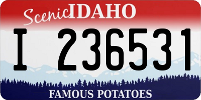 ID license plate I236531