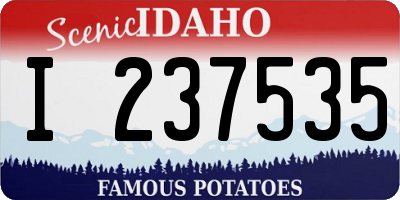 ID license plate I237535