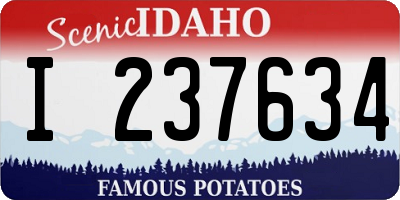 ID license plate I237634