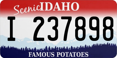 ID license plate I237898