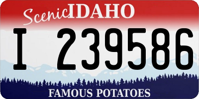 ID license plate I239586