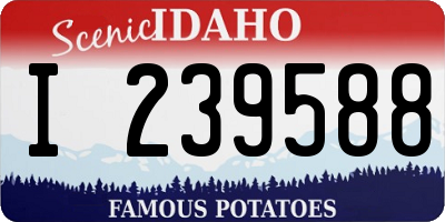 ID license plate I239588
