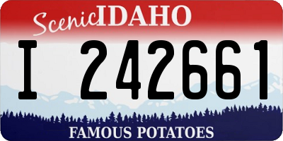 ID license plate I242661