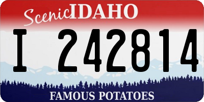 ID license plate I242814