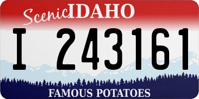 ID license plate I243161