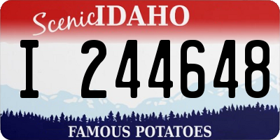 ID license plate I244648