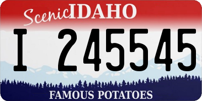 ID license plate I245545