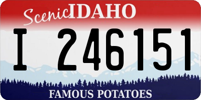 ID license plate I246151