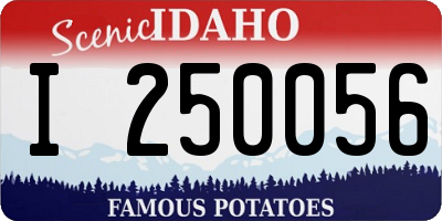 ID license plate I250056