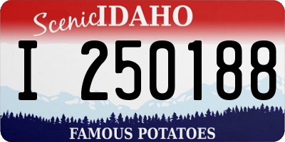 ID license plate I250188