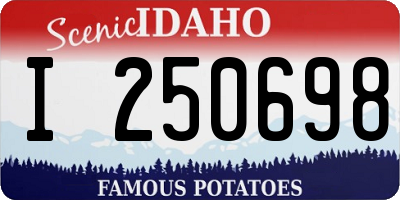 ID license plate I250698