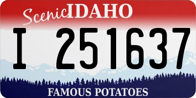 ID license plate I251637