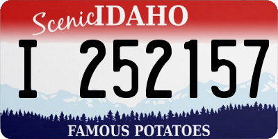 ID license plate I252157