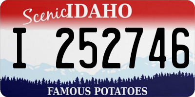 ID license plate I252746