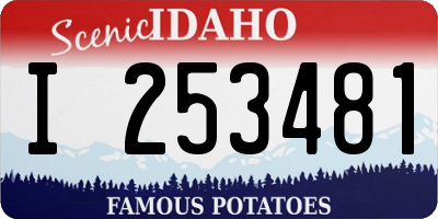 ID license plate I253481