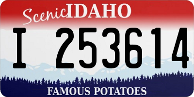 ID license plate I253614