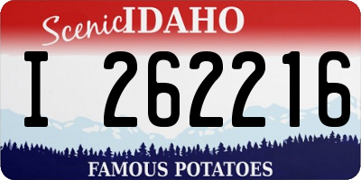 ID license plate I262216