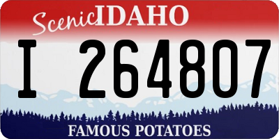 ID license plate I264807