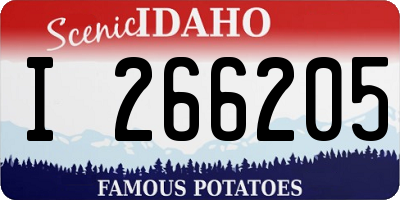 ID license plate I266205