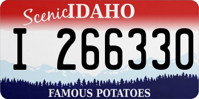 ID license plate I266330
