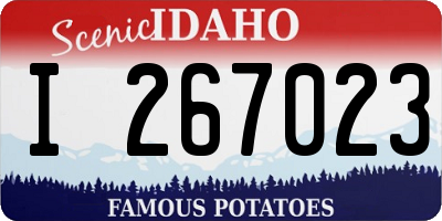 ID license plate I267023