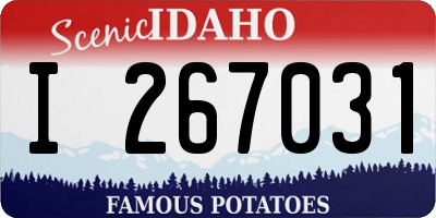 ID license plate I267031