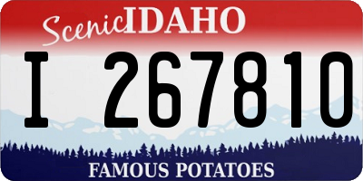 ID license plate I267810