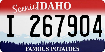 ID license plate I267904