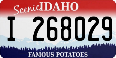 ID license plate I268029