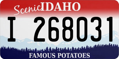 ID license plate I268031