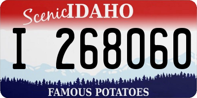 ID license plate I268060