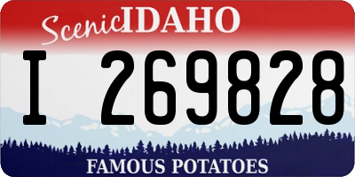ID license plate I269828