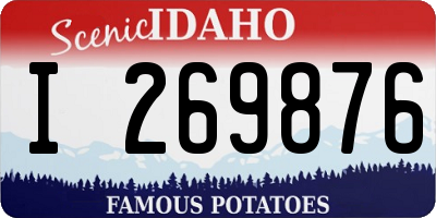 ID license plate I269876