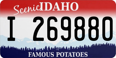 ID license plate I269880